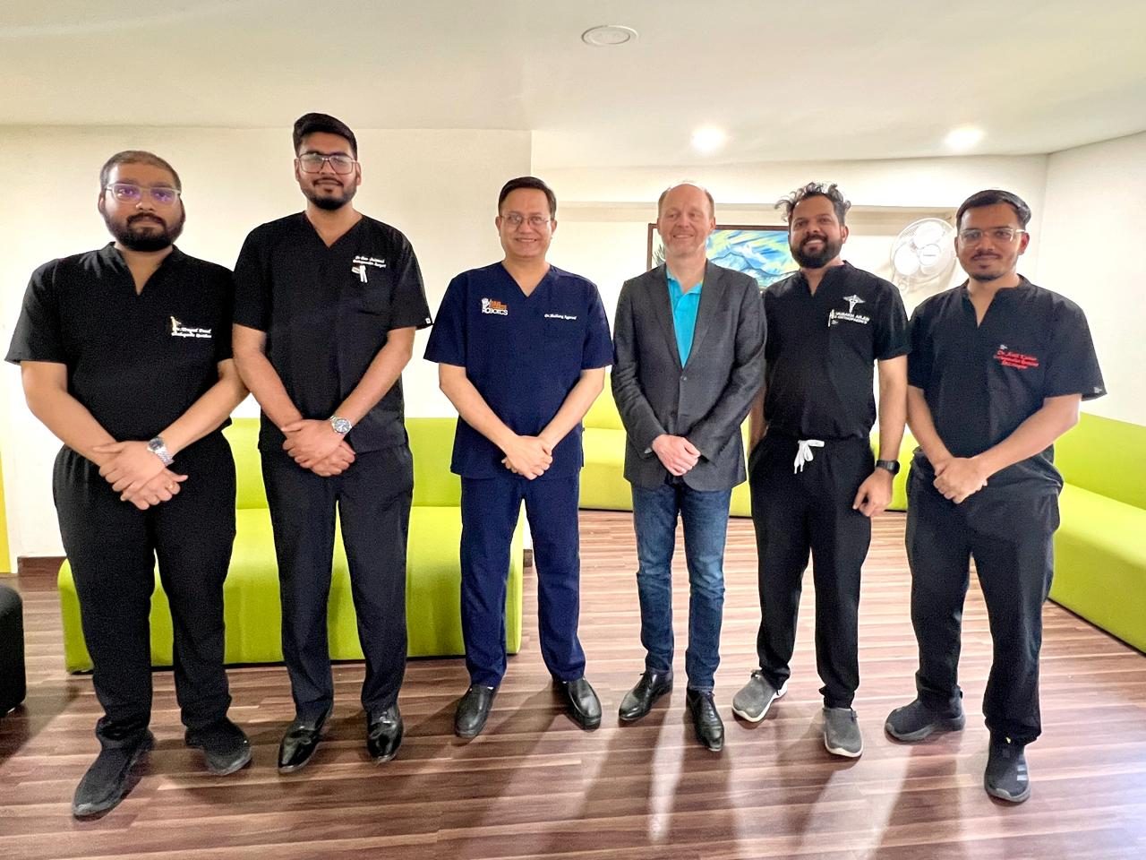 The robotic joint replacement team at NHS Hospital