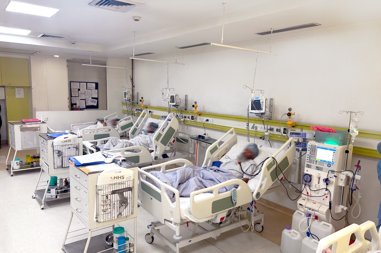 Intensive care unit at NHS Hospital